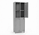Armário Vestiário/Guarda Volume 4 Portas Grande c/ Prateleiras Pitão GRP-4 Prt CM (198x40x63cm - Alt/Prof/Larg) - Imagem 2