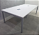 Mesa de Reunião 8 Posições Tampo 25mm c/ 2 PowerBox Base em Aço - 2,40m x 1,20m x 0,74m (Larg/Prof/Alt) - Imagem 4