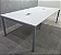 Mesa de Reunião 8 Posições Tampo 25mm c/ 2 PowerBox Base em Aço - 2,40m x 1,20m x 0,74m (Larg/Prof/Alt) - Imagem 1