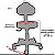 Cadeira Mocho Masiflex para Clinicas, Estéticas, Laboratorio, Tatoo C/ Encosto Fixo-Preto - Imagem 4