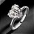 Anel Moissanite Lapidação Coração - Imagem 5
