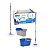 Mop Limpeza Giratorio 8 Litros c/ Balde - Cabo Inox Clean Tech Azul - Imagem 7