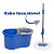 Mop Limpeza Giratorio 8 Litros c/ Balde - Cabo Inox Clean Tech Azul - Imagem 6