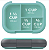 Lancheira Escolar Bentgo Kids chill - Electric Aqua - Imagem 3