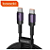 Cabo Duplo Usb-c Pd Toocki Carga Rápida Transmissão de Dados 480Mbps 100w 5a 2 Metros - Imagem 2