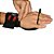 Luva Grip Três Furos c/ Munhequeira (par) - Preto c/ vermelho - NC Extreme - Imagem 3