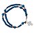 Pulseira Terço Infantil Azul Regulável Cruz Resinada - Imagem 3