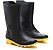 Bota Pvc Com Forro Preto Sola Amarela Cano Alto N.37/38 Pega Forte - Imagem 1
