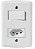 Conjunto Interruptor Sim+Tomada 2P+T 10A Lux2-57145/064 - Imagem 1