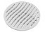 Grelha Redonda 10cm PVC Branca Tigre - Imagem 1