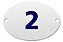 Numero Oval Pvc 2 - Imagem 1