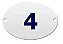 Numero Oval Pvc 4 - Imagem 1