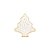 Centro de Mesa Árvore de Natal Vidro - Filete Dourado P - Imagem 1