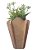 Vaso de madeira planta permanente 18x9x9cm - Imagem 1