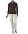 BLUSA MARROM CAFÉ COM GOLONA - Imagem 2