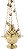Turíbulo Milagros dourado - 16cmA x 10cmD - Imagem 1