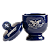 Cinzeiro para carvão - AZUL - Imagem 1