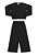 CONJUNTO INFANTIL MENINA EM MALHA PRETO | ALAKAZOO (4 ANOS) - Imagem 2