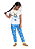 PIJAMA INFANTIL MENINA QUE BRILHA NO ESCURO | ALAKAZOO (6 ANOS) - Imagem 1