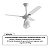 Ventilador De Teto Tron Lestia 110v Branco C/ Lustre - Imagem 3