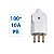 Pino Plug 2P+T 10A PB 180G Branco Margirius - Imagem 2