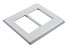 Placa 4X4 6 Posições Branco com Branco Style Refinatto - Imagem 2