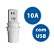 Torre Mini Totem Manual Pop 01 Tomada 10A + 02 USB Branco Dutotec - Imagem 3