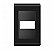 Placa 4X2 1 Posições Preto com Preto Style Refinatto - Imagem 1