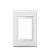 Placa 4X2 3 Posições Branco com Branco Style Refinatto - Imagem 1