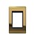 Placa 4X2 3 Posições Ouro com Preto Concept Refinatto - Imagem 1