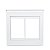 Placa 4X4 6 Posições Branco com Branco Style Refinatto - Imagem 1