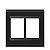 Placa 4X4 6 Posições Preto com Preto Style Refinatto - Imagem 1