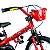 Bicicleta Nathor Lady 16" com rodinhas vermelho e preto - Imagem 3