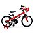 Bicicleta Nathor Lady 16" com rodinhas vermelho e preto - Imagem 2