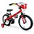 Bicicleta Nathor Lady 16" com rodinhas vermelho e preto - Imagem 1