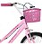 Bicicleta Nathor Bella 20" com cesta rosa e branco - Imagem 2