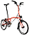 Bicicleta Brompton C Line Explore Black Mid - Fire Coral - Imagem 1