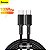 Cabo Tipo C para Tipo C Baseus High Density Braided 100W 1m Preto - Imagem 1