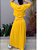 Conjunto Cropped Com Saia Longa Amarelo Amorecas Fashion - Imagem 3