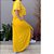 Conjunto Cropped Com Saia Longa Amarelo Amorecas Fashion - Imagem 2