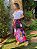 Conjunto Blusa Ciganinha Branca com Saia envelope Marinho Estampada - Imagem 1