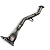 DOWNPIPE SUBARU WRX STI 2.5 310CV INOX 409 3" - Imagem 1