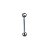 PIERCING BARBELL RETO TRAD. MAMILO TITÂNIO R EXT (UND) - Imagem 2