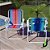 Cadeira De Praia Reclinavel Mor Aço Sortida Unitário Camping - Imagem 2