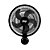 Ventilador WAP Rajada Turbo de Parede 130W W130 Preto - 127V - Imagem 1