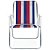 Cadeira Praia Mor 2228 Alumínio - Azul, Vermelho e Branco - Imagem 1