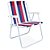 Cadeira Praia Mor 2228 Aço Pintado - Azul, Vermelho e Branco - Imagem 1
