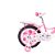 Bicicleta Unitoys Princess Aro 16 Ref.1048 - Rosa - Imagem 3