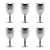 Conjunto 6 Taças Vidro Brand Prata Metalizado 345ml - Imagem 2