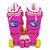 Patins Quad + Kit de Proteção Unitoys 1321M Rosa - 34/37 - Imagem 4